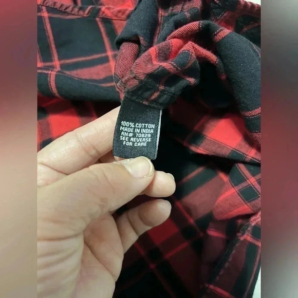 Carbon Slim Fit Plaid Button Down Shirt Size Large - Picture 4 of 4